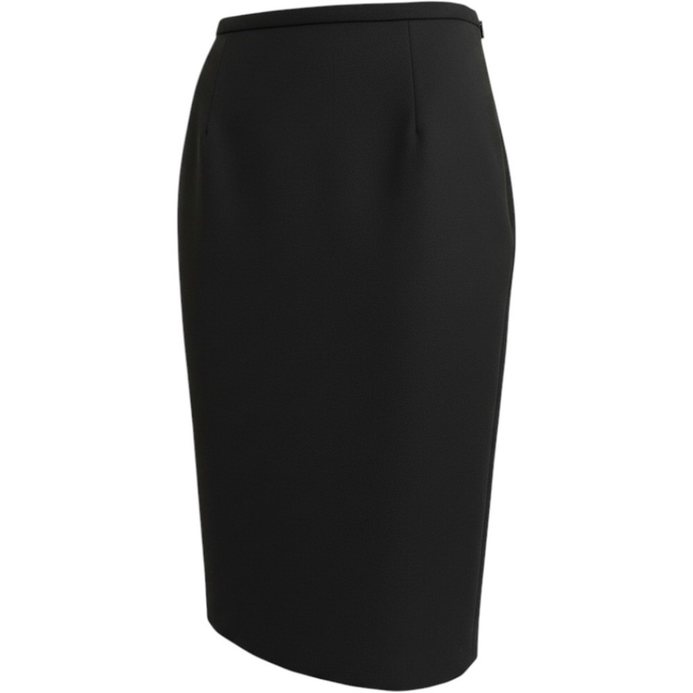 PENDLETON Petite  Pencil Skirt Size 6 Black 100% Virgin Wool Lined Midi